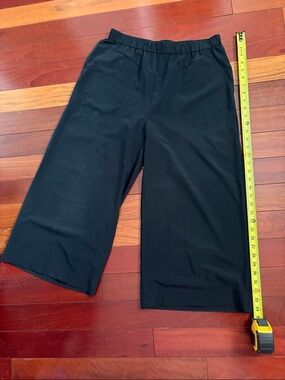 🇨🇦INDYEVA Women's EPISI 
 Black Wide-Leg Capris with Elastic Waist